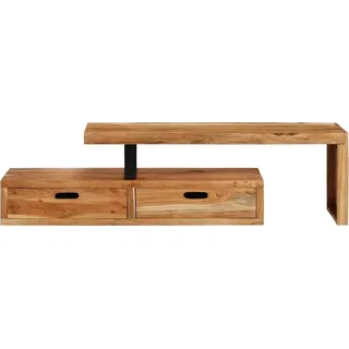 vidaXL TV-Ständer (118-200) x 30 x 40 cm Massivholz Akazie - Braun