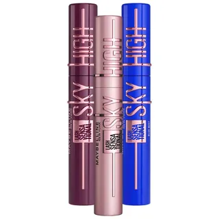 Maybelline New York Lash Sensational Sky High Very Black, Blue Mist, + Burgundy Haze, 3er Pack - 1.0 Stück