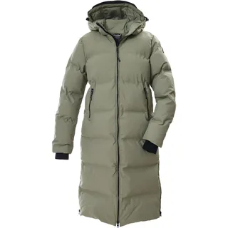 Steppmantel KILLTEC "KOW 260 WMN QLTD CT", Damen, Gr. 36, grün, Obermaterial: 100% Polyester.Futter: 100% Polyester.Füllung: 100% Polyester, Mäntel Steppmantel, Wasserabweisend, winddicht, 2-Wege-Reißverschluss, gefüttert