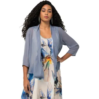 Ulla Popken Damen Indoorjacken, Helles Stahlblau, 46-48