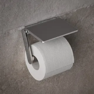 Keuco Plan Toilettenpapierhalter mit Ablage, schwenkbar, 14973010000, Farbe: verchromt