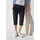 Caprihose CECIL Damen Gr 32 N-Gr blau universal blau Web Obermaterial 98 Baumwolle 2 Elasthan unifarben normal kniebedeckend Hosen Caprihose Sommerhose mit Knopfdetails am Bund Topseller