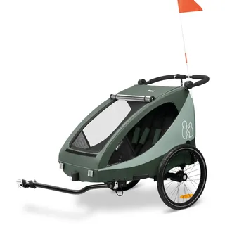 hauck 2in1 Bike Trailer und Buggy dark green