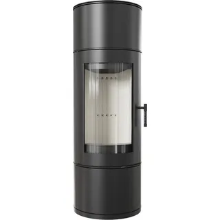 Kaminofen aus Stahl KRATKI ANTARES Ø 150 10 kW - Schwarz