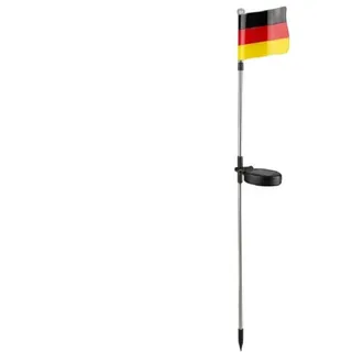 IBV LED Solar Leuchte Deutschland Fahne Dekolicht Fußball Garten Solarspieß