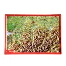 Georelief 3D Reliefpostkarte Allgäu Süd - One Size
