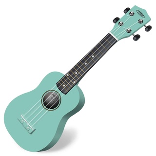 Classic Cantabile US-100 TQ Sopranukulele (Ukulele, Uke, 15 Bünde, leichtgängige Gitarrenmechanik) türkis