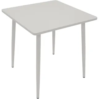 DEGAMO Bistrotisch 70 x 70 x 73 cm Weiß