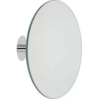 DEUSENFELD KKR10 - Kosmetikspiegel Schminkspiegel zum Kleben mit Kugelgelenk, Klebespiegel, selbstklebend, 10x Vergrößerung, Ø 20cm, rund, randlos, 3MTM Klebepad - Schwarz