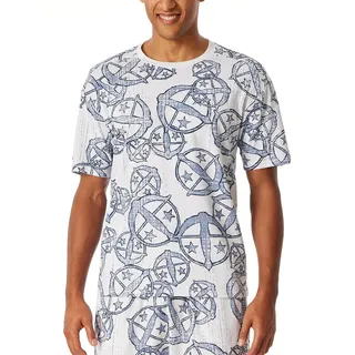 Schiesser Herren Schlafshirt Rundhals Kurzarm Loungewear Nightwear Organic Cotton 150 Years