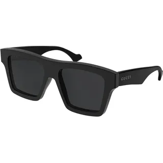 GUCCI Mens GG0962S Sunglasses, Black-Black-Grey, 55