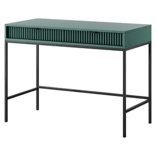 Selsey Vellore - Schminktisch mit Schublade, Grün mit schwarzem Gestell, 104 cm - Grün