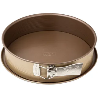 Zenker Springform Ø 28 cm MOJAVE GOLD, Backform mit Flachboden und Auslaufschutz aus Stahlblech, runde Kuchenform mit keramisch verstärkter Antihaftbeschichtung (Farbe: Mahagoni/Gold), Menge: 1 Stück