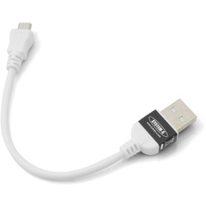 System-S Micro USB 2.0 Kabel Adapter Datenkabel und Ladekabel in weiß 10 cm
