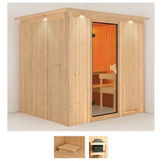 Bild von Sauna »Dima«, (Set), ohne Ofen, beige