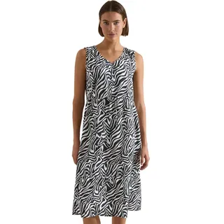 Cecil Midikleid mit V-Neck und Zebraprint Palm Breeze Green XL