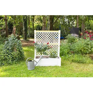 KHW Spalier Pflanzkasten groß 100 x 43 cm Weiß