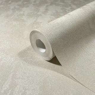 Marburg Vliestapete Uni Metalloptik Glänzend Modern 10,05 m x 0,53 m Creme-Beige