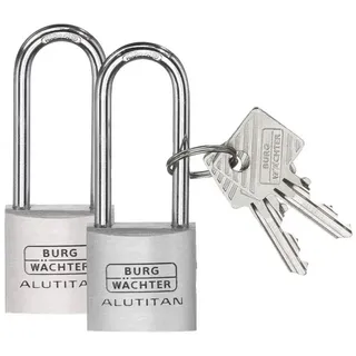 Burg Wächter Burg Wächter, 36141 Vorhängeschloss, 20.90 mm gleichschließend Aluminium Schlüsselschloss
