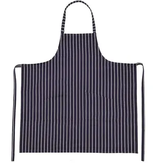 Butlers Schürze (4er Set) Butcherstripe , Blau , Textil , 100x90 cm , Heimtextilien, Geschirrtücher & Schürzen, Kochschürzen