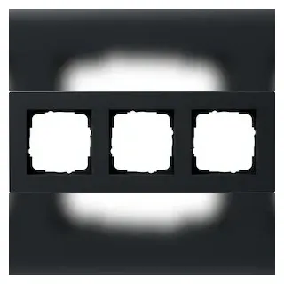 Gira Abdeckrahmen 3f flach E2 schwarz