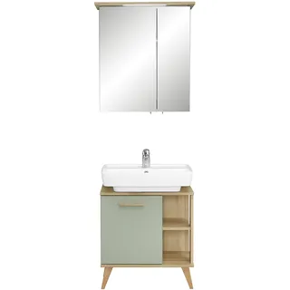 Pelipal Badmöbel-Set 2-teilig Quickset 963 mit Waschbeckenunterschrank und Spiegelschrank (LED) | Hochwertige Badezimmermöbel vom Markenhersteller