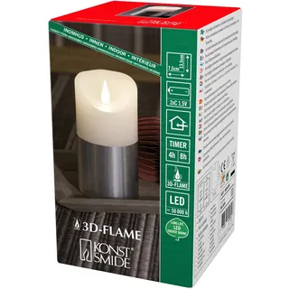 Konstsmide LED Echtwachskerze 14 cm weiß