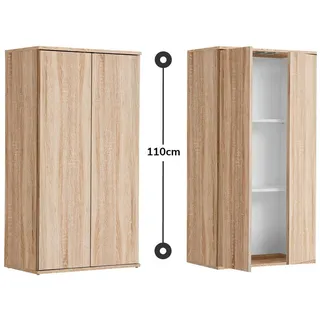 mokebo Mehrzweckschrank Der Schlanke 60 x 110 x 34 cm Braun