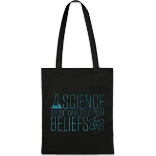 Urban Backwoods Science Doesn't Care, Stofftasche, Farbe: Schwarz - Schwarz
