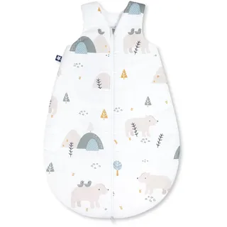 Julius Zöllner Schlafsack, warme Füllung 2,5 TOG, waschbar bei 60°C, Made in Germany, Oeko TEX Standard 100, Mountain Bear, Gr. 80