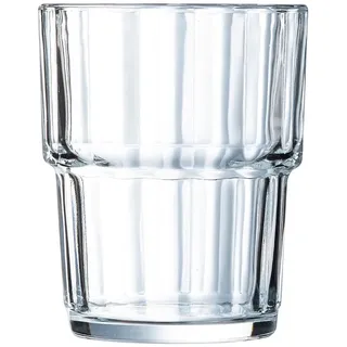 Arcoroc ARC 60024 Norvege Trinkglas, Wasserglas, Saftglas, 200ml, Glas, transparent, 6 Stück