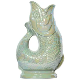 Gluckigluck Karaffe mit „Gluck-Gluck“-Geräusch 27,5/17/9,5 cm , Salbeigrün , Keramik , Tiere , 1.2 L , Organisch , handgemacht , Geschirr, Kannen & Karaffen, Wasserkaraffen & Krüge