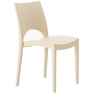 Stapelstuhl Aus Polypropylen Farbig Grand Soleil Paris Garten Outdoor - Beige - Beige