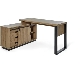 Jahnke Eckschreibtisch Slide C 150 E Montana Eiche