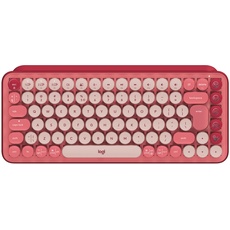 Logitech POP Keys Mechanische kabellose Tastatur mit anpassbaren Emoji-Tasten, Englishes QWERTY-Layout - Pink