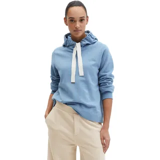 Hoodie MARC O'POLO, Damen, Gr. L, fall sky, angeraute Sweatware, Obermaterial: 100% Baumwolle, relaxed fit normal, Bündchen, Sweatshirts Hoodie, relaxed fit mit gepeachter Oberfläche