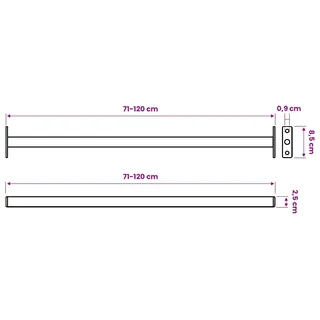 vidaXL Verstellbarer Fenster-Sicherheitsbalken 3 pcs Weiß Stahl - Weiß