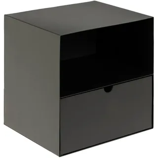 ebuy24 Nachtschrank schwarz , Schwarz , Holzwerkstoff , 30x30x25 cm , Schlafzimmer, Nachtkästchen