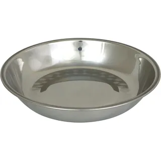 CAO Camping Teller aus Edelstahl, mit Rand, Durchmesser 19 cm