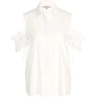 Hemdbluse ALBA MODA "Bluse Bluse", Damen, Gr. 42, weiß (sanftes weiß), Obermaterial: 73% Baumwolle CO. 23% Polyamid PA. 4% Elasthan EL., Modern, normal, Blusen Hemdbluse