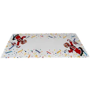 texpot Tischläufer 40 x 90 cm Druckmotiv Clown mit Schirm Tischband