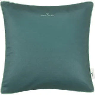 Dekokissen TOM TAILOR HOME "Dove Signature" Gr. 1, grün (grün, dunkelgrün, tannengrün, unifarben), B:40cm L:40cm, Baumwolle, Polyester, Dekokissen_Sitzkissen_Kissenhüllen, Dekokissen