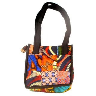 Fair Trade Ethisch Afrikanische Uganda Kitenge Bunt Patchwork Schultertasche