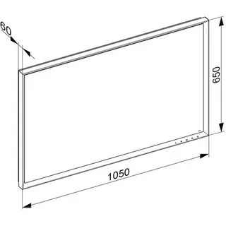 Keuco ROYAL LUMOS Lichtspiegel einstellbare Lichtfarbe, 1050x650mm, 14597134000, Farbe: Aluminium schwarz-eloxiert