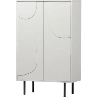 Woood Highboard 85 x 135 x 40 cm Weiß