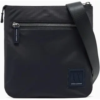 Armani Exchange Herren Icon Flat Crossbody Umhängetasche, tiefes Marineblau