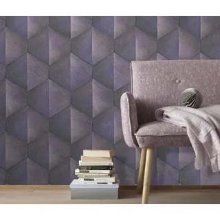 Vliestapete FASHION FOR WALLS "Prisma", lila (violett), B:0,53m L:10,05m, Tapeten, Vliestapete, Phthalate frei