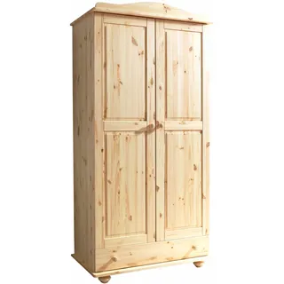 TICAA Kinderkleiderschrank Adam 96 x 195 x 54 cm Kiefer massiv beige