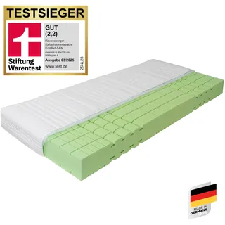 RAVENSBERGER Matratzen Kaltschaummatratze »KOMFORT-SAN Testsieger Stiftung Warentest« 18 cm hoch Raumgewicht: 50 kg/m3 1 Stk. tlg. Ausgabe 03/2025 Note GUT (2,2), getestet in 90x200cm Härtegrad H4, weiß