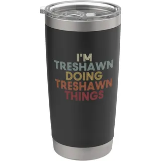 Treshawn Name Treshawn Personalized Name First Given Doppelwandiger Edelstahl-Thermobecher